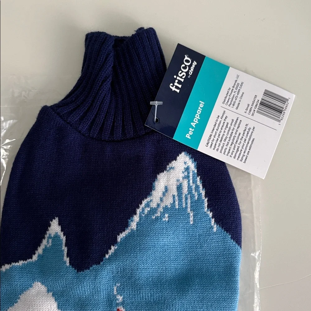 NWT Frisco Mountain Cabin Dog & Cat Sweater XS